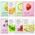 thumbnail image 1 of Hojas de mascarilla Facial de frutas naturales, Control de Aceite hidratante, arándano, pepino, Granada, fruta, Aloe, 20 unidades20 pieces Avocado He Qiyong unisex, 1 of 1