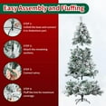 thumbnail image 4 of 6.5FT Pre-Lit Artificial Christmas Tree, Snow Flocked Xmas Tree with 800 Branch Tips & 300 Colorful Lights and Foldable Stand, for Home, Office, Party Decoration, 4 of 6