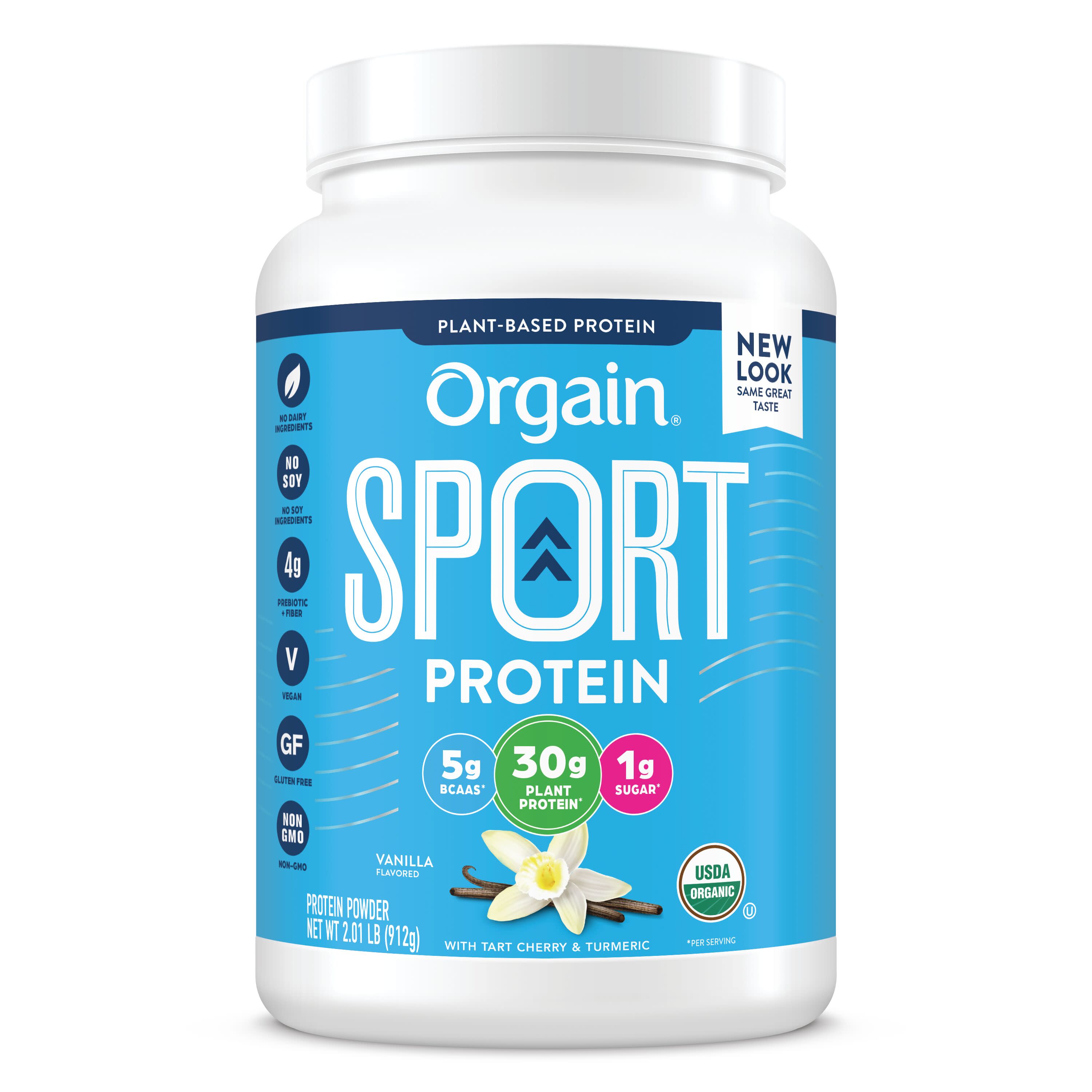 Orgain Organic Sport Protein Powder, Vanilla, 30g Protein, 2.01 lb