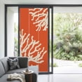 thumbnail image 3 of Coral Orange Window Privacy Film, Coastal White Ocean Marine Nautical Beach Static Cling UV Sun Blocking Heat Control Window Tint, Non-Adhesive One Way Windows Privacy Cover 35.4''x78.7'', 3 of 7