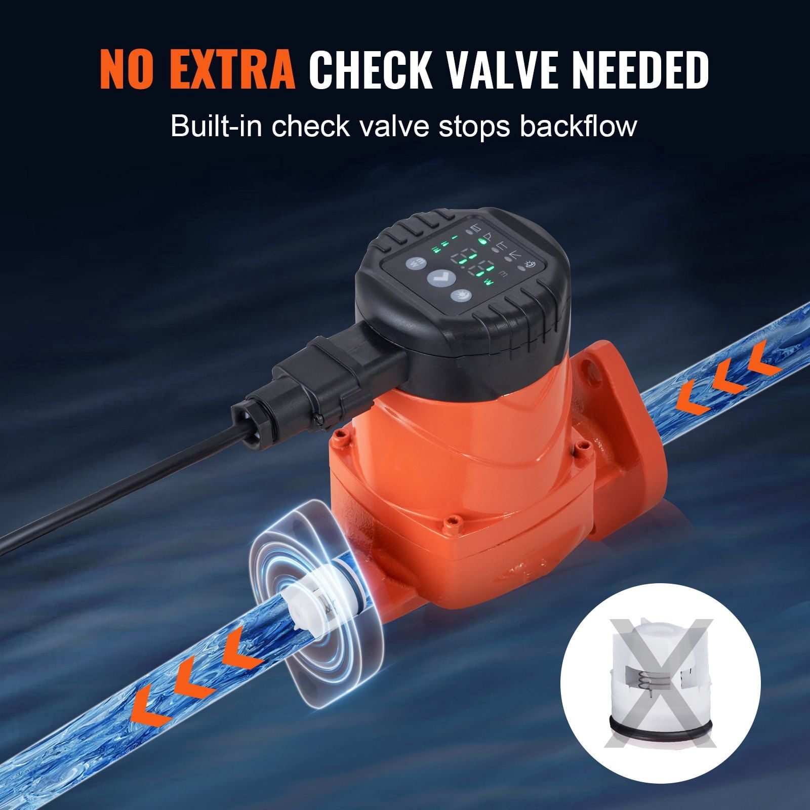 007E-2F2 High Efficiency 110V 42W EMC Circulator Pump, Low Noise Water Pump for Boiler & Radiator