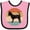 Pink and Black, variant on Inktastic Chihuahua Dog Retro Sunset Boys or Girls Baby Bib