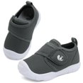 thumbnail image 1 of Zapatos sin cordones FEETCITY para niños pequeños, tenis suaves, grises, 1 of 7
