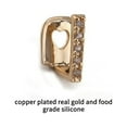 thumbnail image 2 of fastboy Hip Pop Tooth Crystal Grill Mouth Teeth Gold Silver Plated Grills Single Caps with Teether Pliers Decoration Rapper Jewelry Gift Gold, 2 of 8