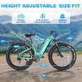 thumbnail image 4 of Gocio 26" Fat Tire Electric Bike for Adults, 1350W Peak Motor, 48V 15Ah Battery, 22MPH E-Mountain Bike, 7-Speed Off-Road Ebike, UL2849, 4 of 11