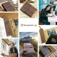 thumbnail image 5 of Leather Bound Journal for Men and Women, Handmade Gift Set with Mountain Embossed Journal and Stylish Pen, Vintage and Classic, Notebook, Sketchbook, Planner and Diary (300 Pages) (8x6"), 5 of 12