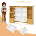 thumbnail image 3 of Costway Kids Toy Storage and Bookshelf with 8 Boxes Open Shelves & 2 Single-door Cabinets Beige, 3 of 10