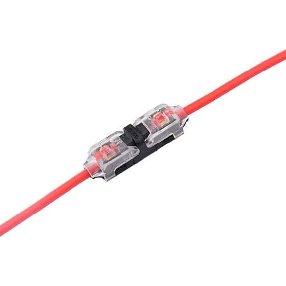 Wire Connectors - Pack of 12 Low Voltage I Tap 1 Pin Connectors Solderless with No Wire-Stripping Required for Mid-Span Branching in Wires Connection 24-20 AWG Cable