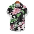 thumbnail image 4 of Birdeem Chemises pour Hommes Mode Décontractée Col Rabattu Imprimé Manches Courtes Chemise Boutonnée Blouse, 4 of 12