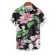 thumbnail image 4 of Mens Manga Corta Botón Abajo Camisas Gira Cuello Impresión Casual Blusa, Camisas de Verano para Hombre, 4 of 5