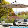 thumbnail image 5 of Demifill Weighted Offset Umbrella Base, Umbrella Base with Cross Bracket and Cut-out Handles for Outdoor as Garden, Backyard, Porch, Black, 5 of 11