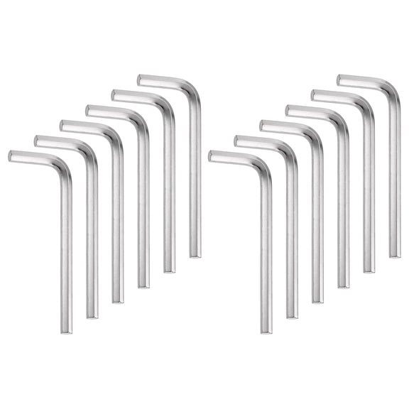 12pcs Hex Key Wrench 5/32" 45# Steel L-Shape Hexagon SAE Wrenches Repairing Tool for Home DIY Bike Motorcycle Repair, Silver