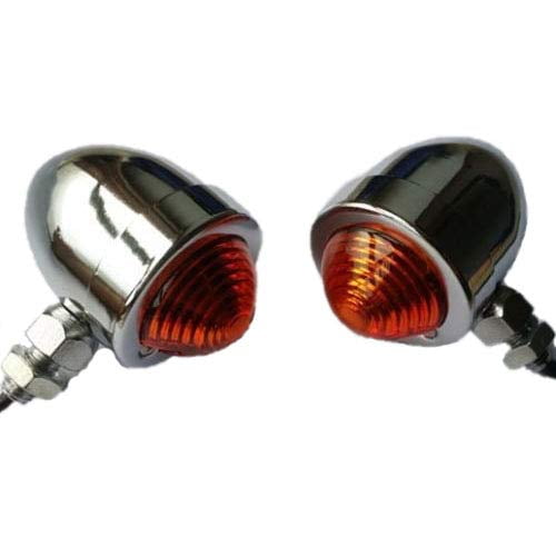 Motorcycle Bullet Turn Signal Indicator Light For Harley Honda Kawasaki Suzuki Yamaha Triumph Dyna Softail XL Rat Cafe Racer Chopper Old School Bobber Vintage Retro Bike