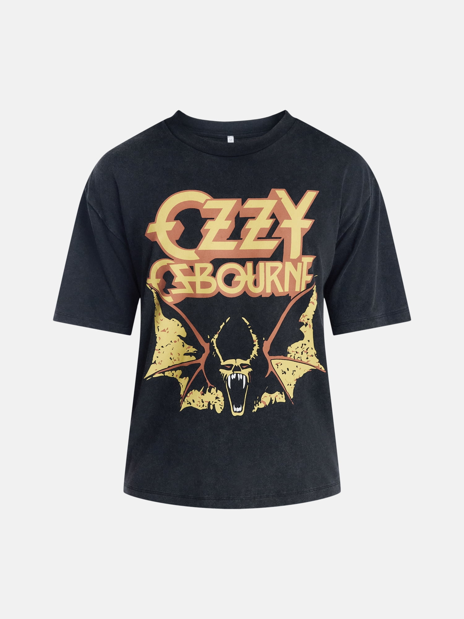 Ozzy Osbourne Men's Mineral Washed Boxy Fit Front and Back Graphic Tee Shirt, Sizes XS-4XLT