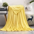 thumbnail image 7 of Howarmer Large Yellow Fleece Throw Blankets, Queen Size Soft Fuzzy Blanket for Women Men and s, All Season Lightweight Microfiber Fluffy Blanket, 90 x 90 inch, 7 of 7
