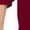 Rich Burgundy, variant on Women's Plus Size Two-Piece V-Neck Velour Set