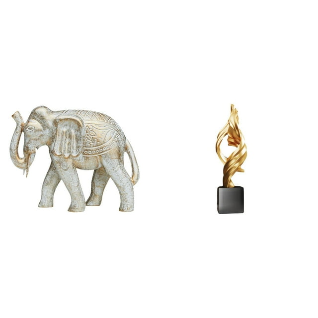 Figura decorativa de de madera tallada a mano, estilo abstracto. Ideal como recuerdo para decorar escritorio, estantería, hogar, oficina o me
