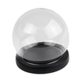 thumbnail image 1 of DOLITY Glass Display Dome Glass Globe Cover Stand for Rocks Collectibles DIY Crafts Black flat base, 1 of 9