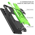 thumbnail image 7 of NIFFPD Samsung Galaxy S21 FE Phone Case 360 Rotation Kickstand Military Grade Drop Protection fit for Magnetic Car Mount Green, 7 of 7