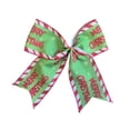thumbnail image 2 of MMJ Christmas Decorations Pre Tied Bow Ornament Allover Print Fabric Elegant Gift Wrapping Tree Door Holiday Party Accent, 2 of 5