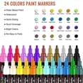 thumbnail image 2 of 24 Colors Acrylic Paint Marker Pens, Extra Fine Acrylic Paint Pens For Wood, Canvas, Rock , Glass,2, 2 of 5