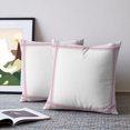 thumbnail image 2 of Pillow Covers 26x26 Set of 2, Modern Minimalist Styles Throw Pillow Covers Decorative Couch Cushion Cover, Rose Grid Lines Pattern Microfiber Soft Square Pillowcases for Bedroom Living Room Sofa, 2 of 9