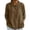 Brown, variant on Women's 3/4 Sleeve Collared Solid Color Loose Pullover Top, 2026 Summer Casual Blouse with Soft Breathable Fabric for Everyday Wear