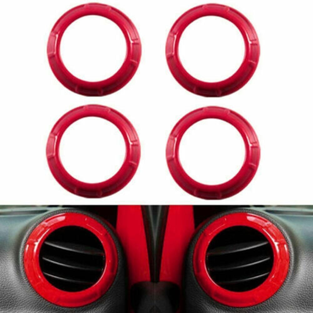 18 Pcs Red Car Interior Decor Trim Kits for Jeep for Wrangler JK JKU 4 Door 11-17 Auto Accessories