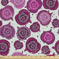 thumbnail image 1 of Fruit Fabric by the Yard, Halved Figs Pattern Colorful Berries Fresh Food Kitchen Art, Decorative Upholstery Fabric for Sofas and Home Accents, Dark Magenta Magenta by Ambesonne, 1 of 5