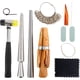 thumbnail image 1 of Juego Herramientas para Medir Anillos, 12 Piezas: Mandril para Anillos, Medidor Anillos, Martillo Goma, Galga Plástico para Medir Anillos, Abrazadera Madera para Anillos, 1 of 5