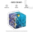 thumbnail image 4 of Balery Corals and Tropical Fish Porta Pañuelos de Cuero con Estampado – Funda Moderna Cuadrada para Caja de Pañuelos, Dispensador 5x5x5'', 4 of 7
