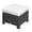 White, variant on Outsunny Patio Rattan Ottoman with Cushion and Metal Frame for Garden, Grey