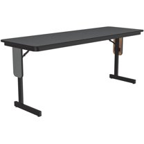 Correll 3/4" High Pressure Wood Folding Seminar Table Panel Leg Montana Brown