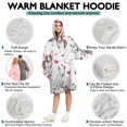 thumbnail image 5 of Wearable Oversized Blanket,Bull Terriers and Hearts Wearable Blanket Hoodie for Adults,Cozy Hooded Blankets with Super Pockets,Super Warm Fuzzy Pullover for Women & Men, 5 of 6