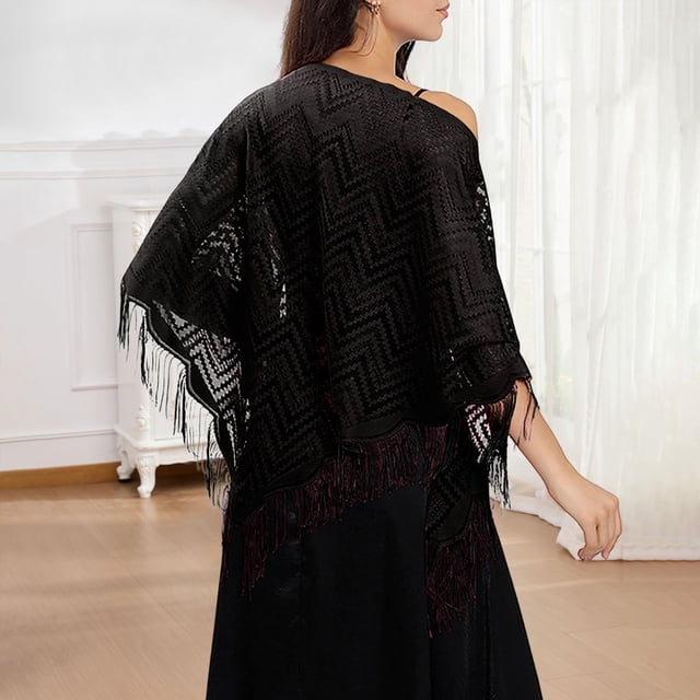 Châle en Dentelle Élégant pour Robe de Soirée de Mariée et Fête Formelle - Foulard Triangle Polyvalente pour Toutes les Saisons Couleur Pure Design Classique