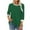 Green, variant on Womens Stripe Print Color 3/4 Sleeve Round Neck Pullover Fashion Blouses Top Casual Crew Neck Loose Shirt Tops Blouses for Women