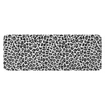 Black Leopard Print Kitchen Rug Mat,Kitchen Runner Rugs Non Skid Washable,Decorative Kitchen Floor Mats for Kitchen,Sink,Laundry,17"x47.2"