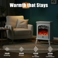 thumbnail image 5 of 15-Inch White Vintage Integrated Electric Fireplace Heater, 5 of 6
