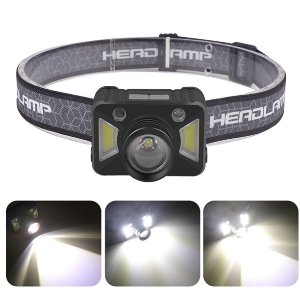 400LM Faro Linterna Micro USB Recargable IPX4 500mAh para Camping Pesca