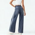 thumbnail image 5 of KKBOTIVE Women Sweatpant Jeans Fashion Denim Pants High Waisted Stretchy Pull On Wide Leg Jeans with Pocket Blue, Size: XXL, 5 of 5