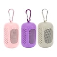 thumbnail image 3 of 3 toallas deportivas refrescantes con estuche, portátiles, de secado rápido, para correr, entrenar, gimnasio, hielo Gris Rosa Violeta, 3 of 9