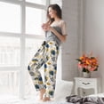 thumbnail image 4 of Uemuo Hawaiian Style Pattern Women's Wide Leg Palazzo Lounge Pants with Pockets Light Weight Loose Comfy Casual Pajama Pants-Small, 4 of 9