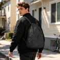 thumbnail image 3 of Luckky Solid Color Foldable Drawstring Backpack,Large Capacity Woven Fabric Cinch Sack with Adjustable Shoulder Straps,Lightweight Portable Gym Bag for Outdoor Travel Daily Use, 3 of 6