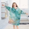 thumbnail image 5 of Wearable Blanket with Sleeves and Pocket Oversized Hooded Sweatshirt 3-14 YR Beautiful Watercolor Stars L, 5 of 7