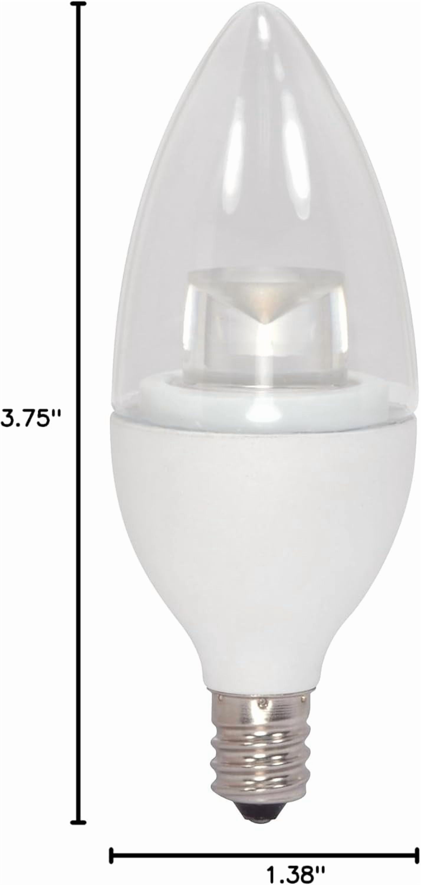 Satco S8951 LED B11 Light Bulbs 4.5W 120V 2700K E12 Candelabra Base Dimmable (12 Pack)