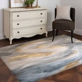 thumbnail image 4 of Yellow Grey Ombre Large Area Rugs for Bedroom Living Room, Soft Non Slip Carpet Bedside Rug, Modern Marble Ink Painting Abstract Rectangle Floor Cover Kitchen Accent Rug 2.7'x5' for Office, 4 of 9