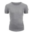 thumbnail image 1 of Camisa de manga corta con cuello en V y cremallera para hombre, de color liso, talla grande, poliéster, informal, se ajusta a la talla, lavable a mano, adecuada para actividades diarias y al aire l, 1 of 2