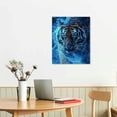 thumbnail image 2 of Sheronv Tiger Lightning Bolt Fine Art Aesthetic Canvas Poster Print for Living Room Bedroom Office Wall Decor - High Quality Waterproof Wall Art Painting 16x20 in, 2 of 5