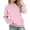 Pink, variant on WOYY Toddler Girls Casual Sweatshirt Solid Long Sleeve Pullover Sweatshirts, Sizes 4-5T