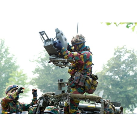 - Army Base Leopoldsburg Belgium - Belgian soldiers setting up the Milan guided anti-tank missile system Poster Print
